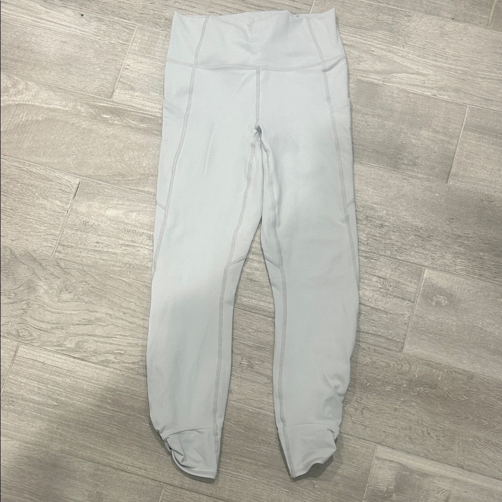 Fabletics Light Gray High-Rise Performance Leggings